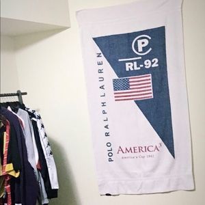 Vintage 1992 Rare RL-92 Polo Ralph Lauren Towel